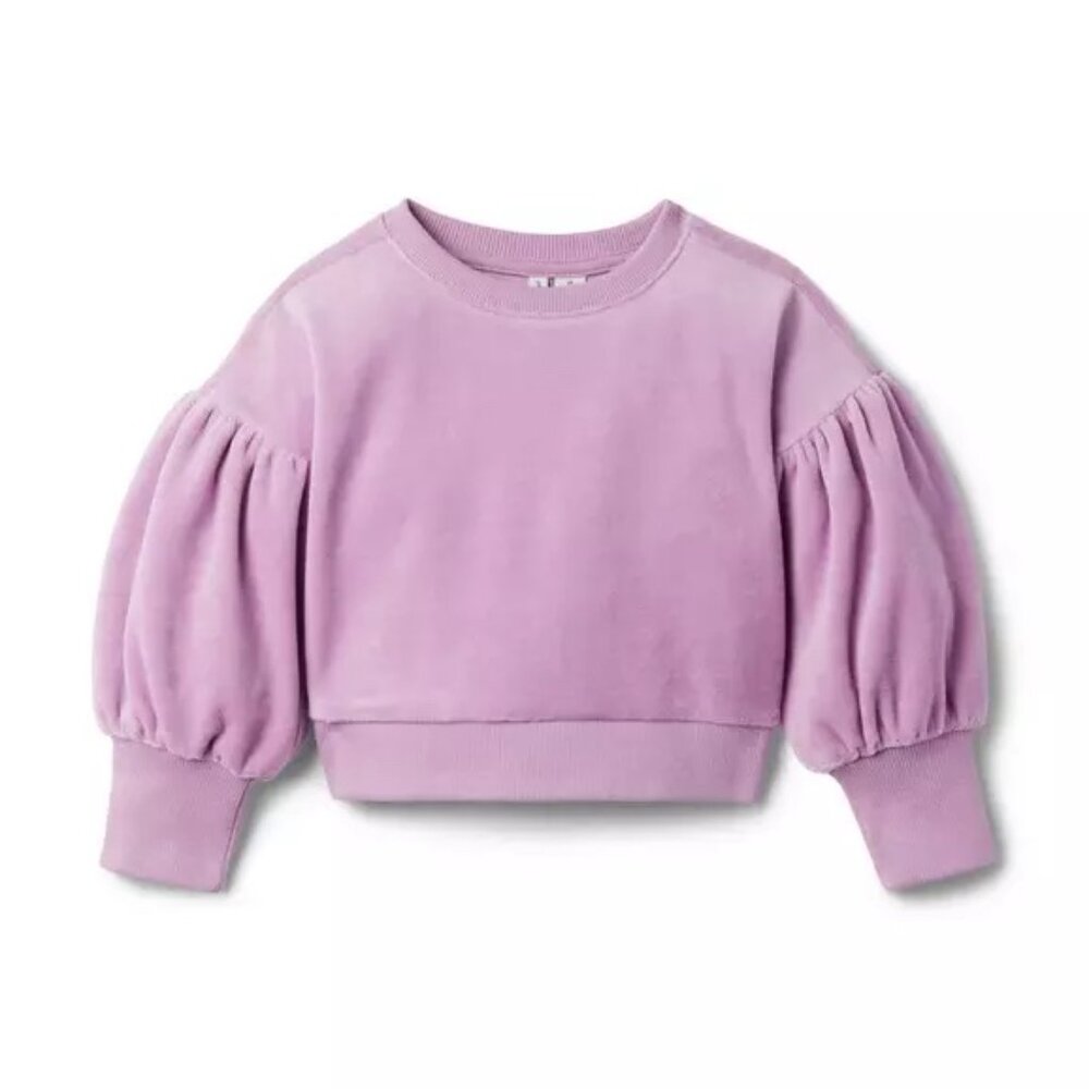 Janie and Jack Velour Puff Sleeve Sweater Size 4